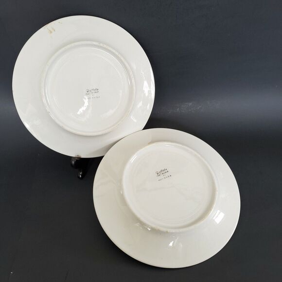 1930 Vtg Military Army Veterans Administration 9" Dinner Plates 2 Buffalo China - Picture 5 of 6